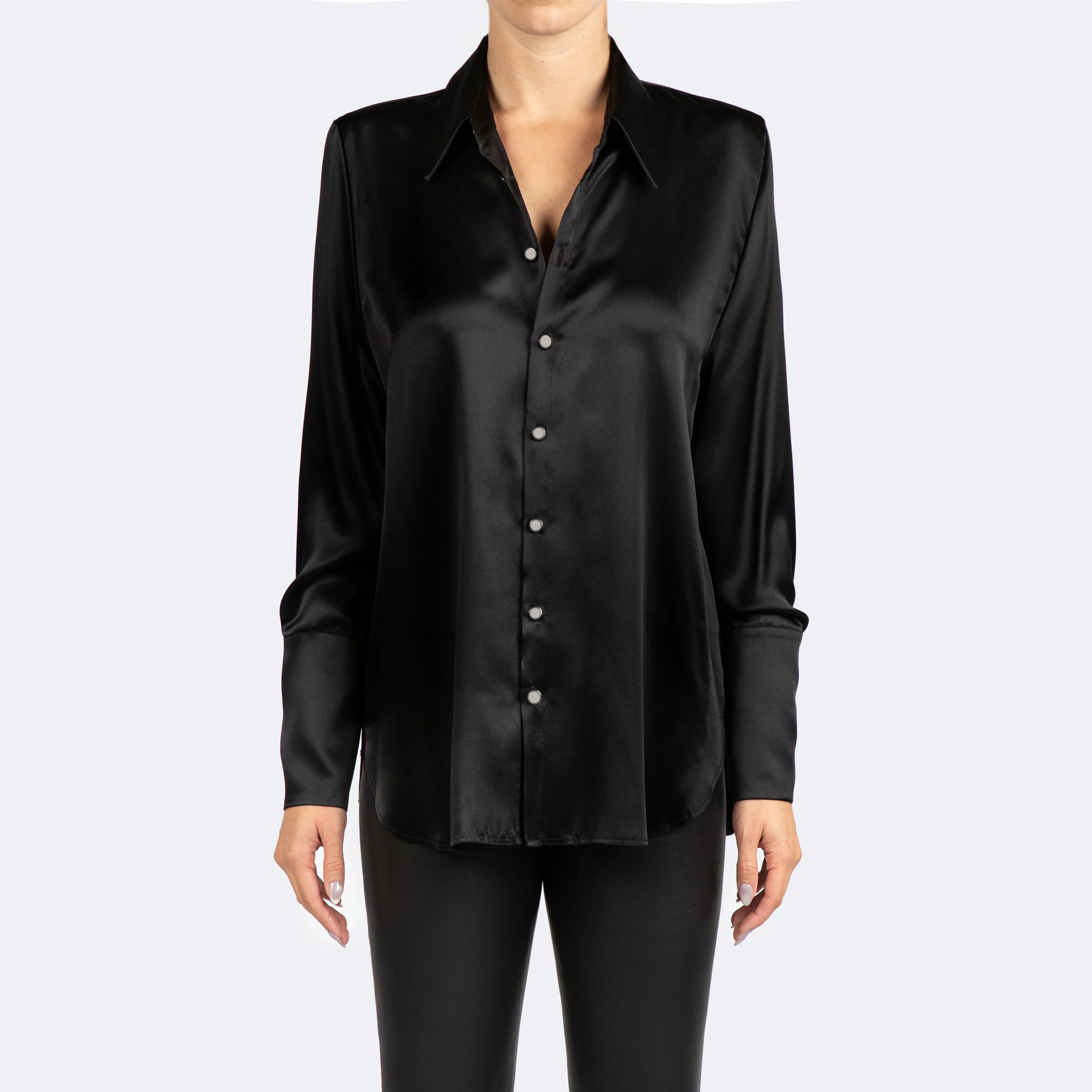 Studio Essential - Long Sleeve Blouse - Black - Image 3