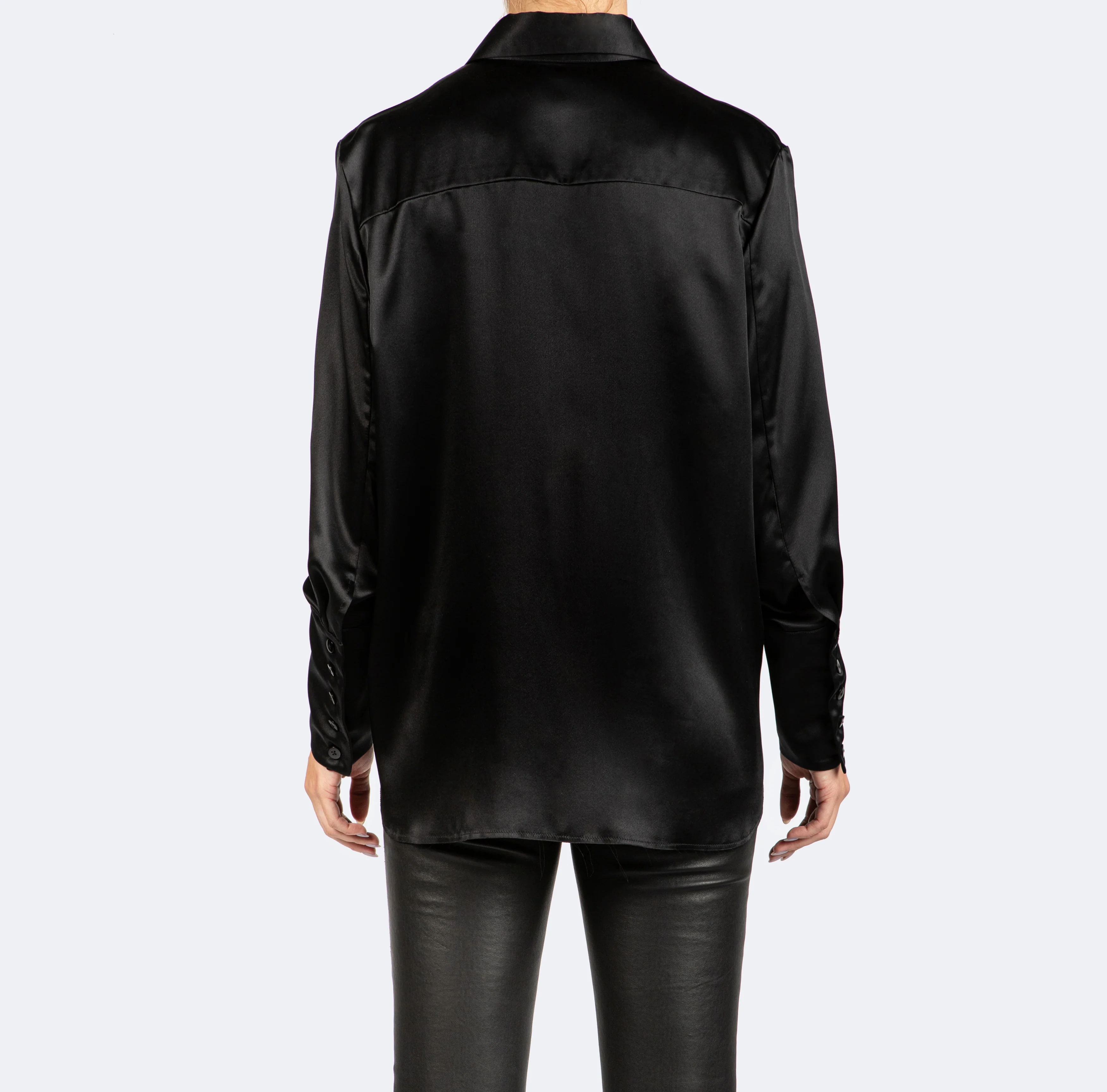 Studio Essential - Long Sleeve Blouse - Black - Image 4