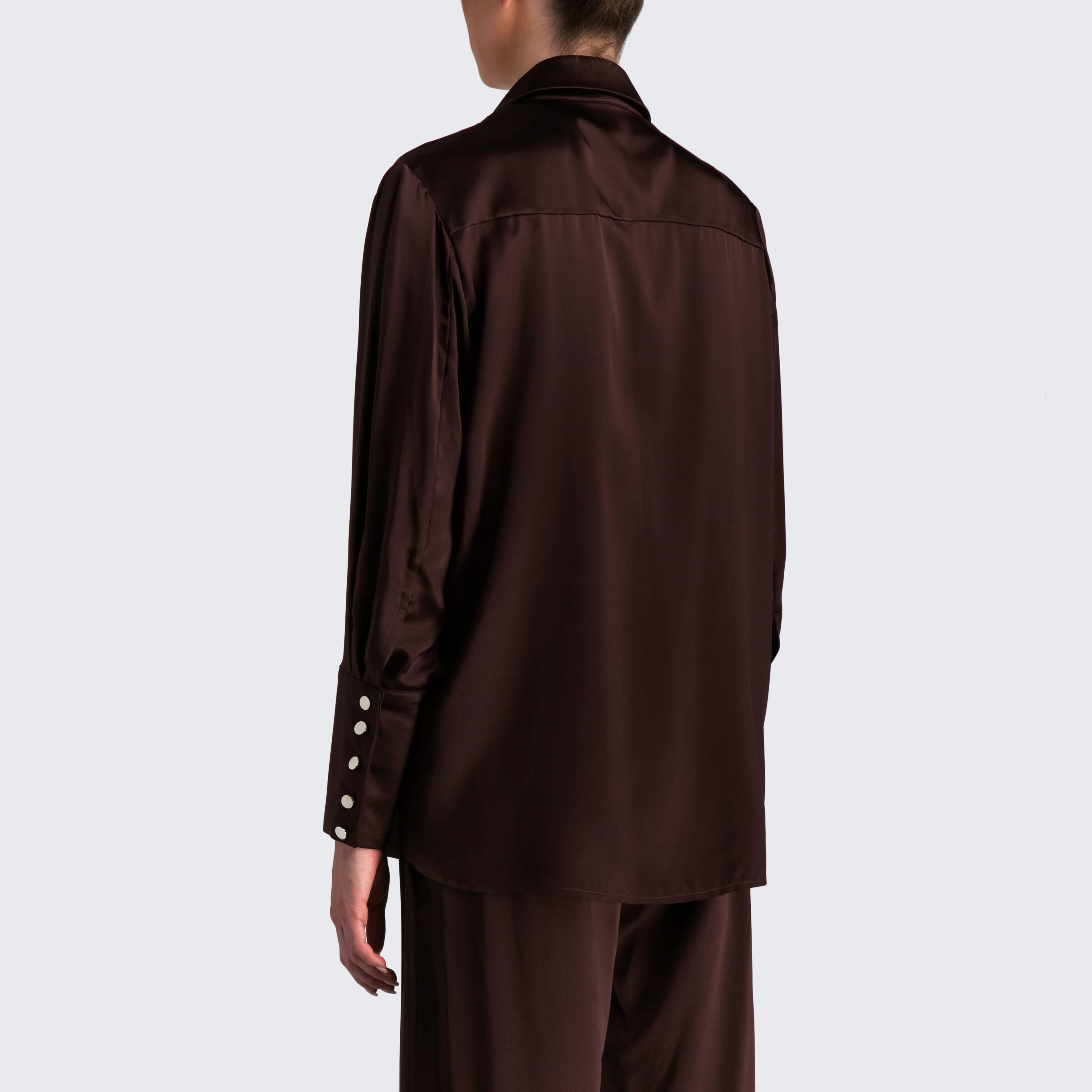 Studio Essential - Long Sleeve Blouse - Chocolate - Image 3